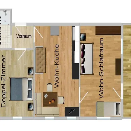 In Location In With Balcony Apartment Fuegen